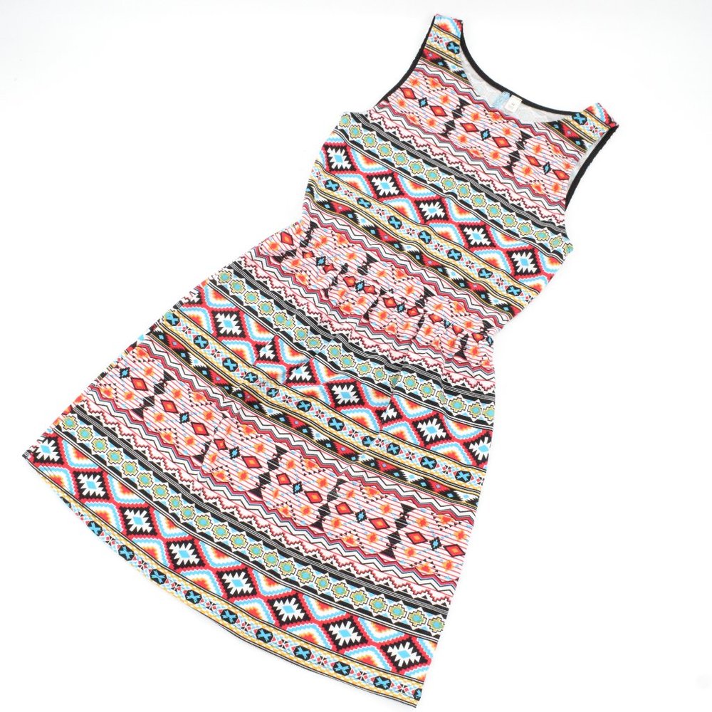 Moonlight Aztec Print Sleeveless Dress M NWOT